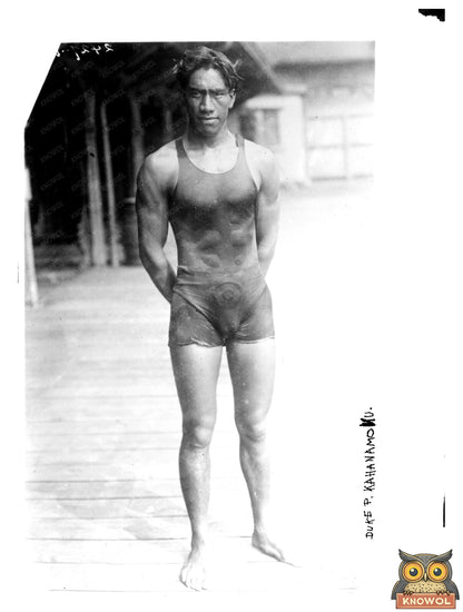 Surfing Legend Duke Kahanamoku in Historic Moment