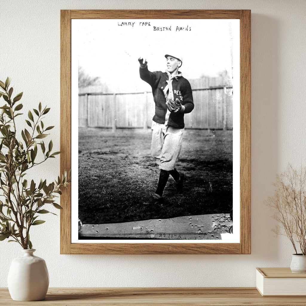 1909 Boston As Baseball Star in Vintage Action Pose