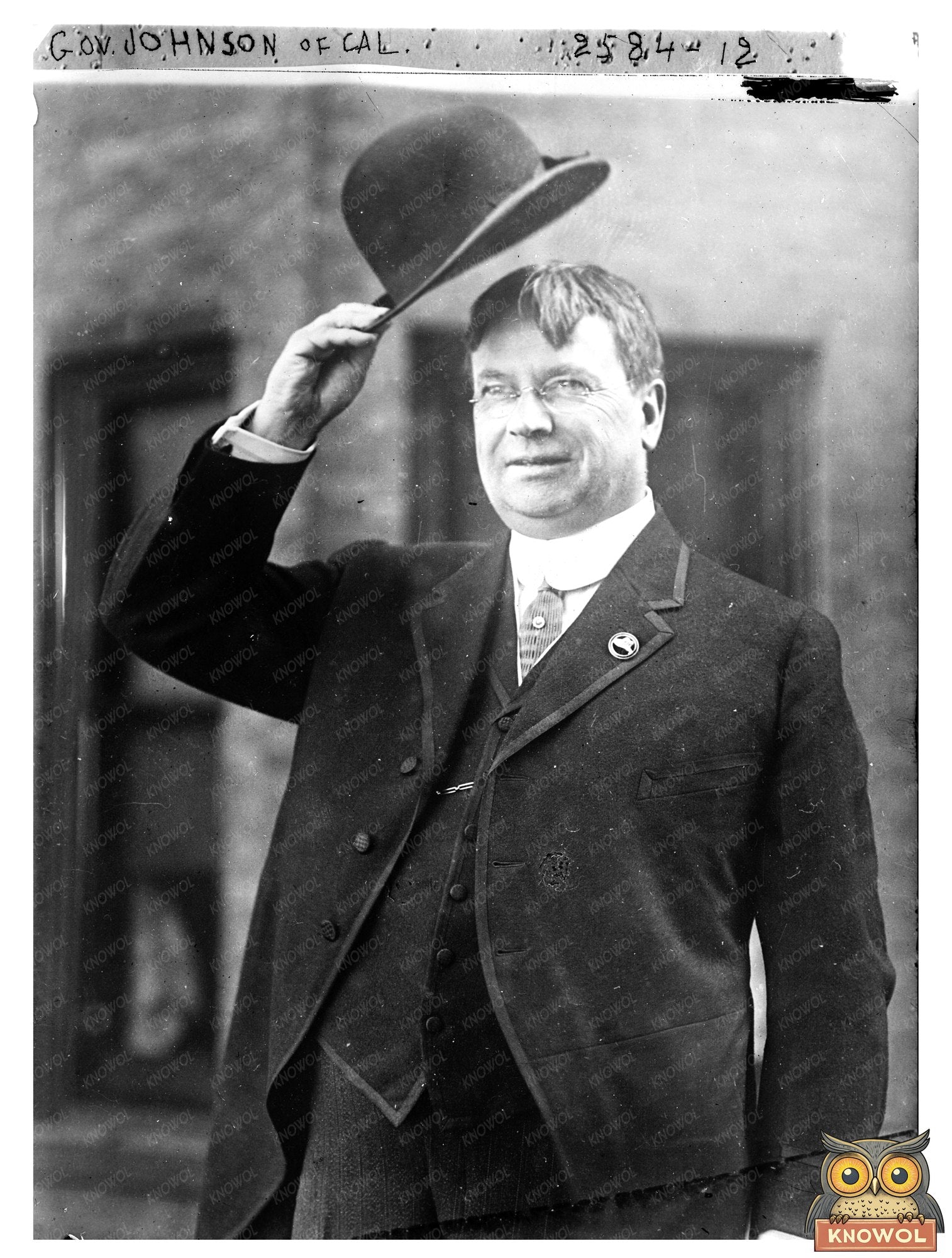 Historic Portrait of California Governor Hiram Johnson