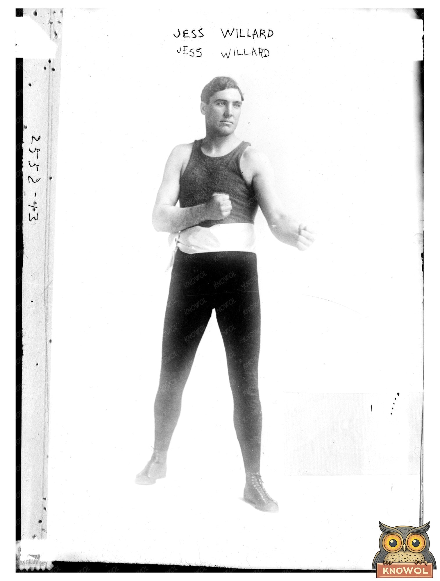 Vintage Photo of Champion Boxer Jess Willard, 1910s