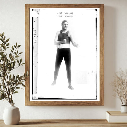 Vintage Photo of Champion Boxer Jess Willard, 1910s