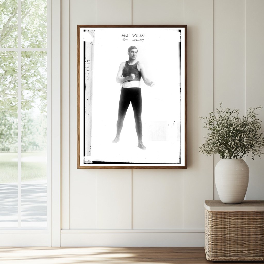 Vintage Photo of Champion Boxer Jess Willard, 1910s