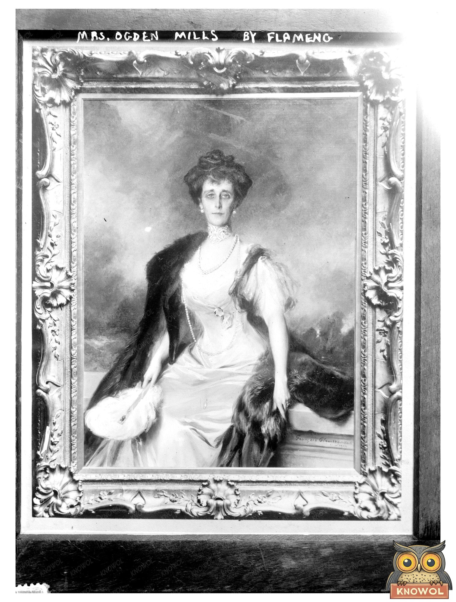 Elegant Portrait of Mrs. Ogden Mills, Circa 1910