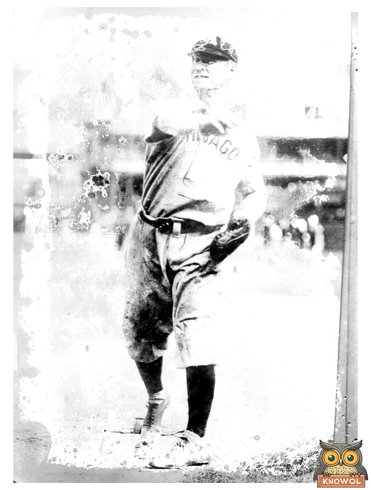1907 Chicago NL Star at Polo Grounds Action Shot