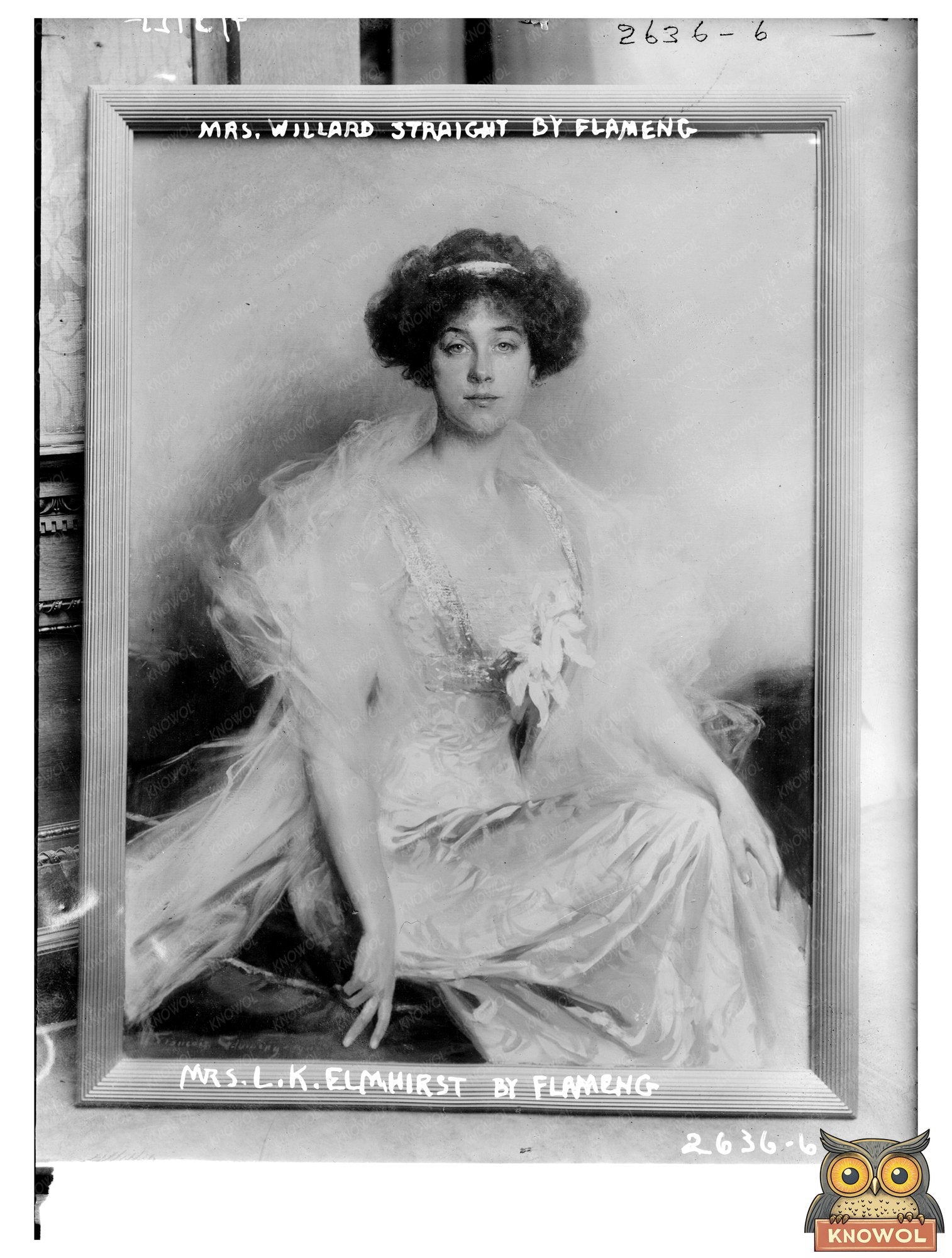 Elegant Portrait of Mrs. Willard Straight, 1925