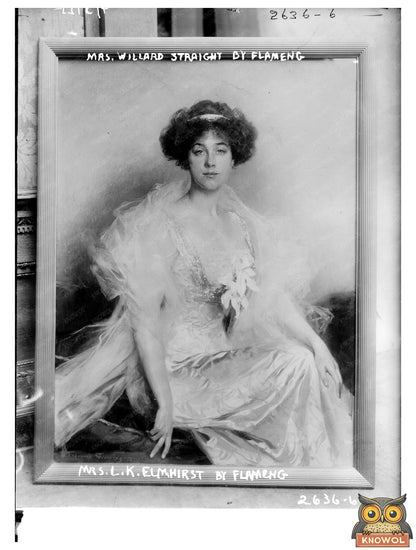 Elegant Portrait of Mrs. Willard Straight, 1925