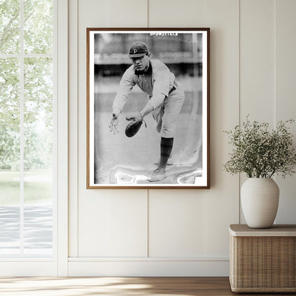 1907 Pittsburgh Baseball Star Kitty Bransfield Action Shot