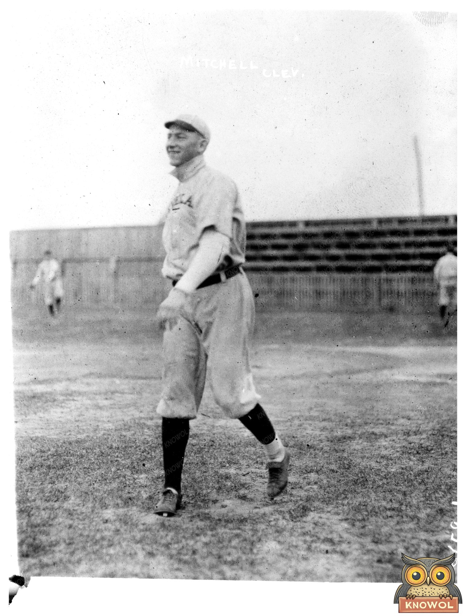 1913 Cleveland Baseball Star Willie Mitchell Portrait