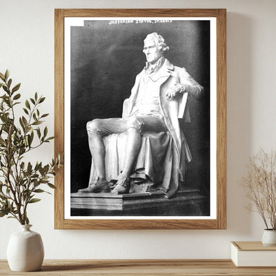 Historic Jefferson Statue in St. Louis, circa 1910
