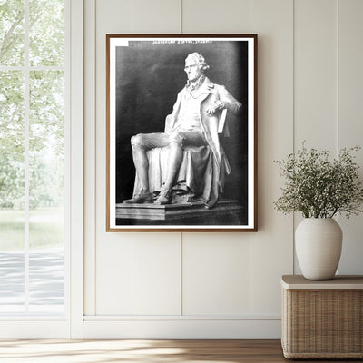 Historic Jefferson Statue in St. Louis, circa 1910