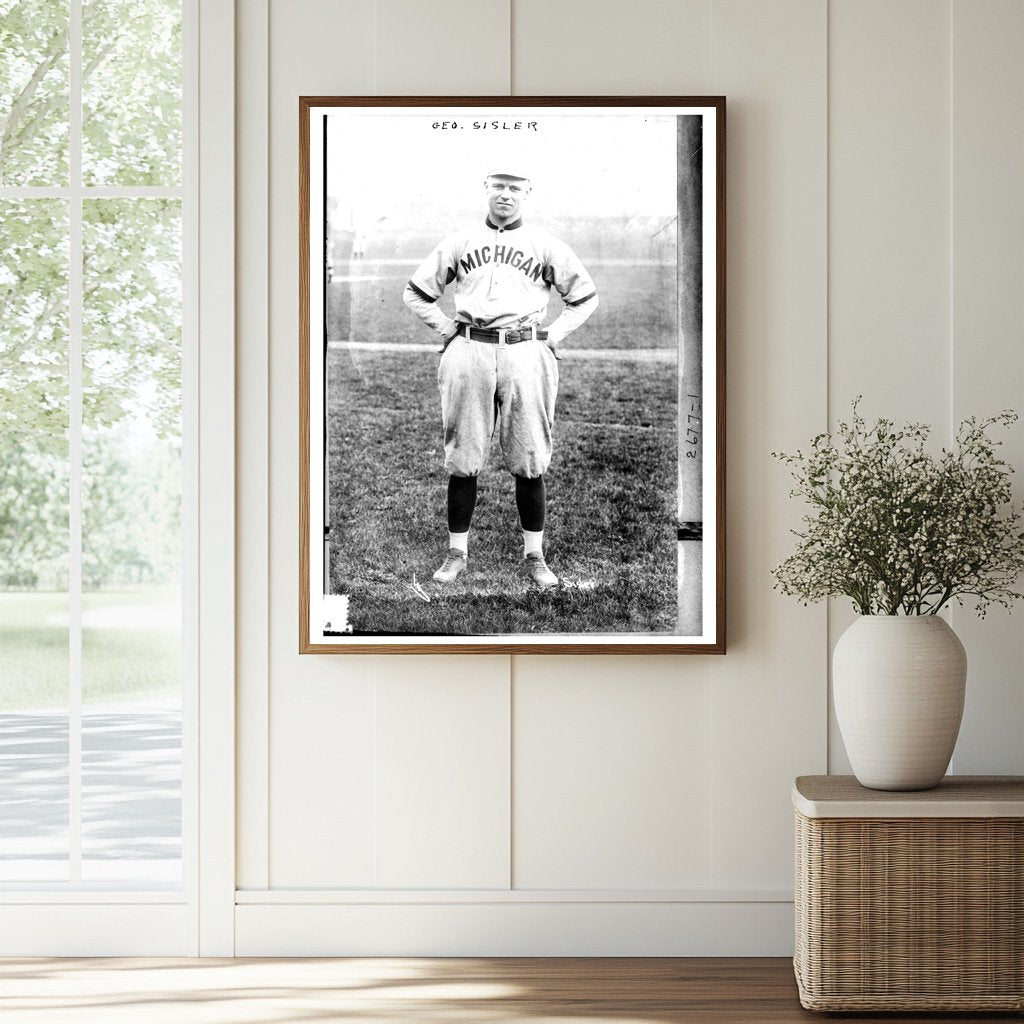 1915 University of Michigan Baseball Star Portrait