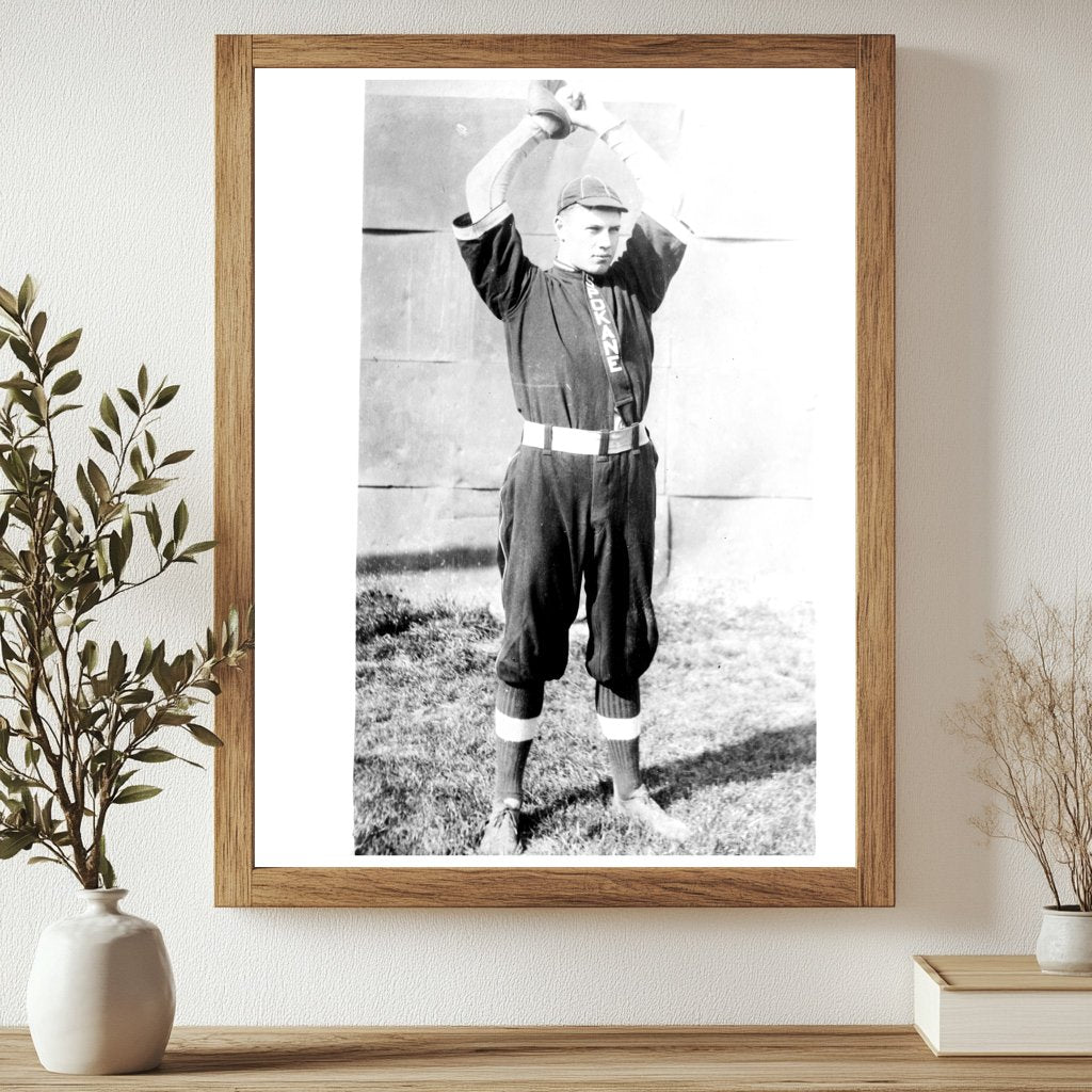 1912 Spokane Baseball: Northwestern League Action Shot