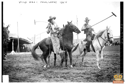 Thrilling Wild West Polo Match on Coney Island, 1910s