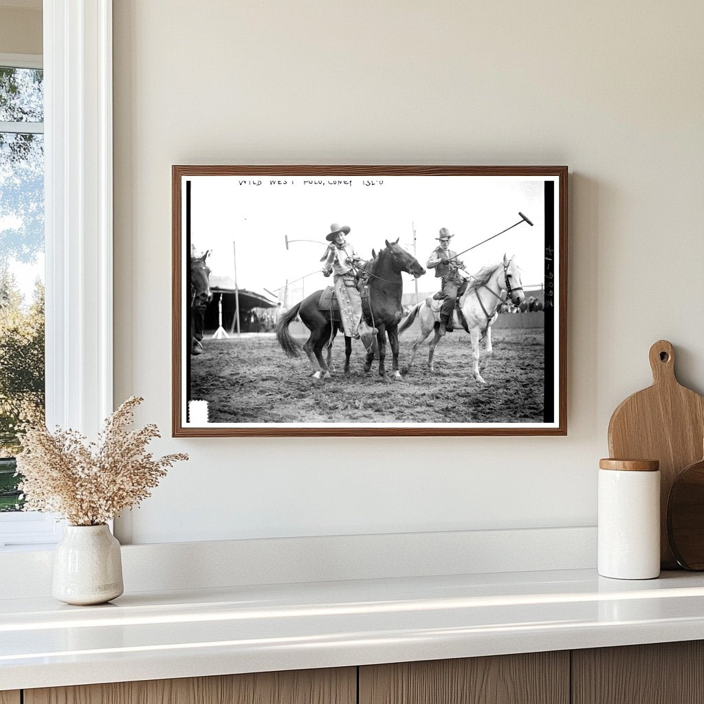 Thrilling Wild West Polo Match on Coney Island, 1910s