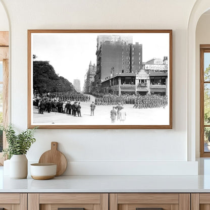 Vibrant 1913 Parade at Columbus Circle, NYC