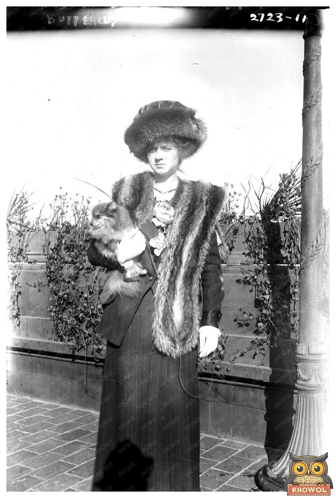 Charming 1911 Portrait of Miss Kennedy and Buttercup