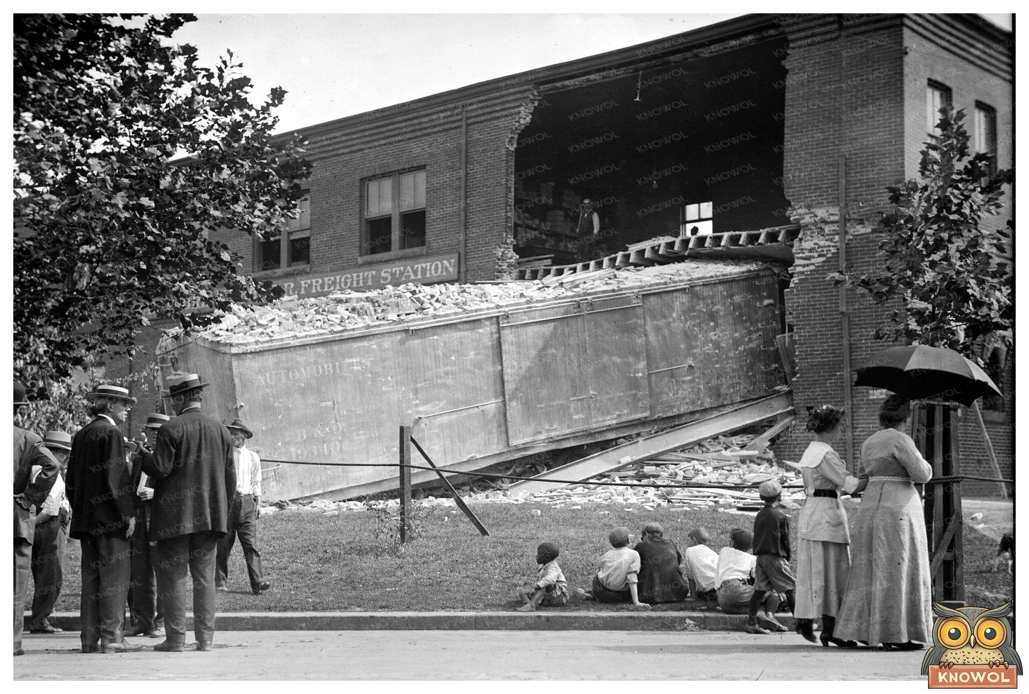 Historic B&O Railroad Wreck, Circa 1910-1915