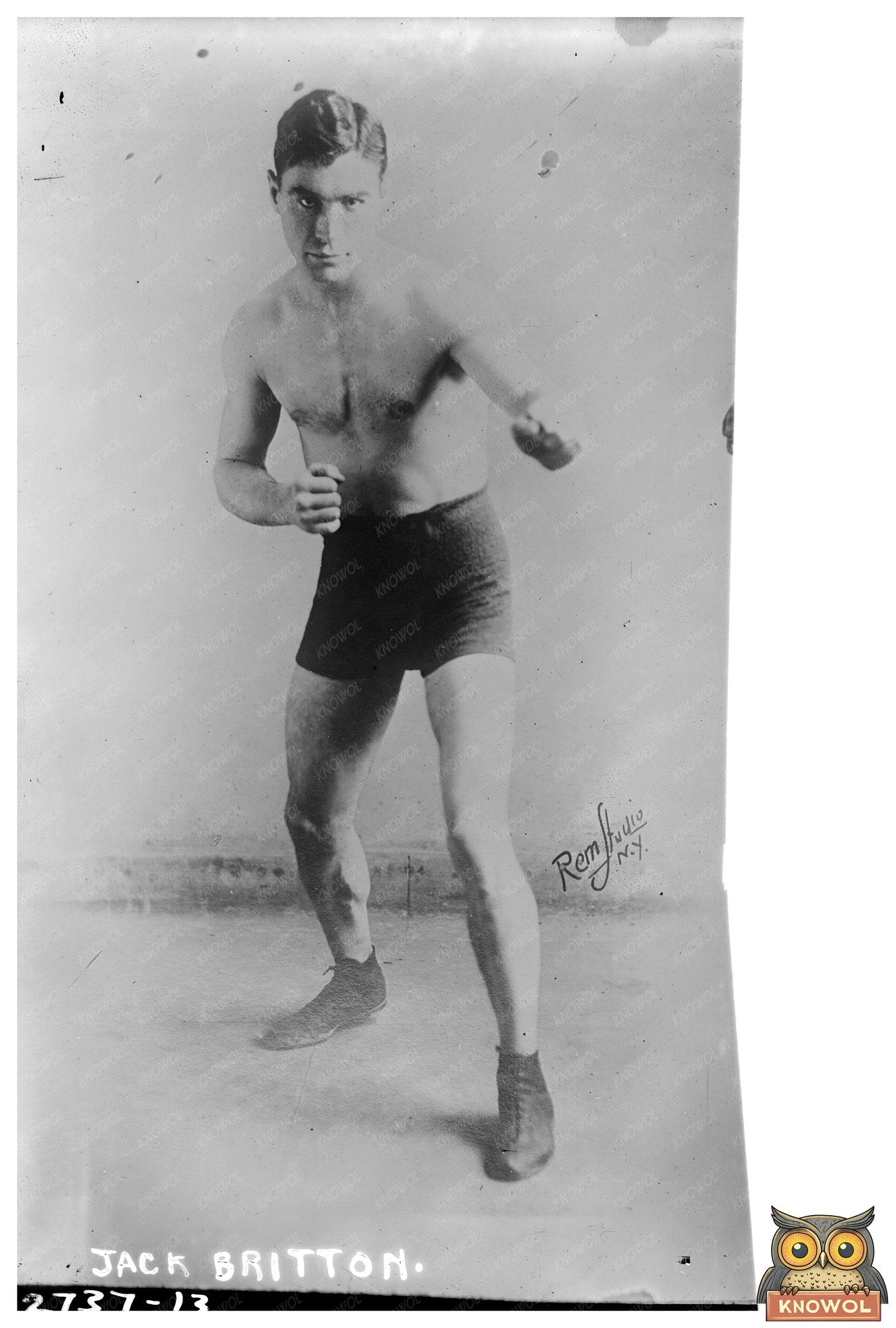 Early 1900s Boxing Legend: Jack Britton in Action