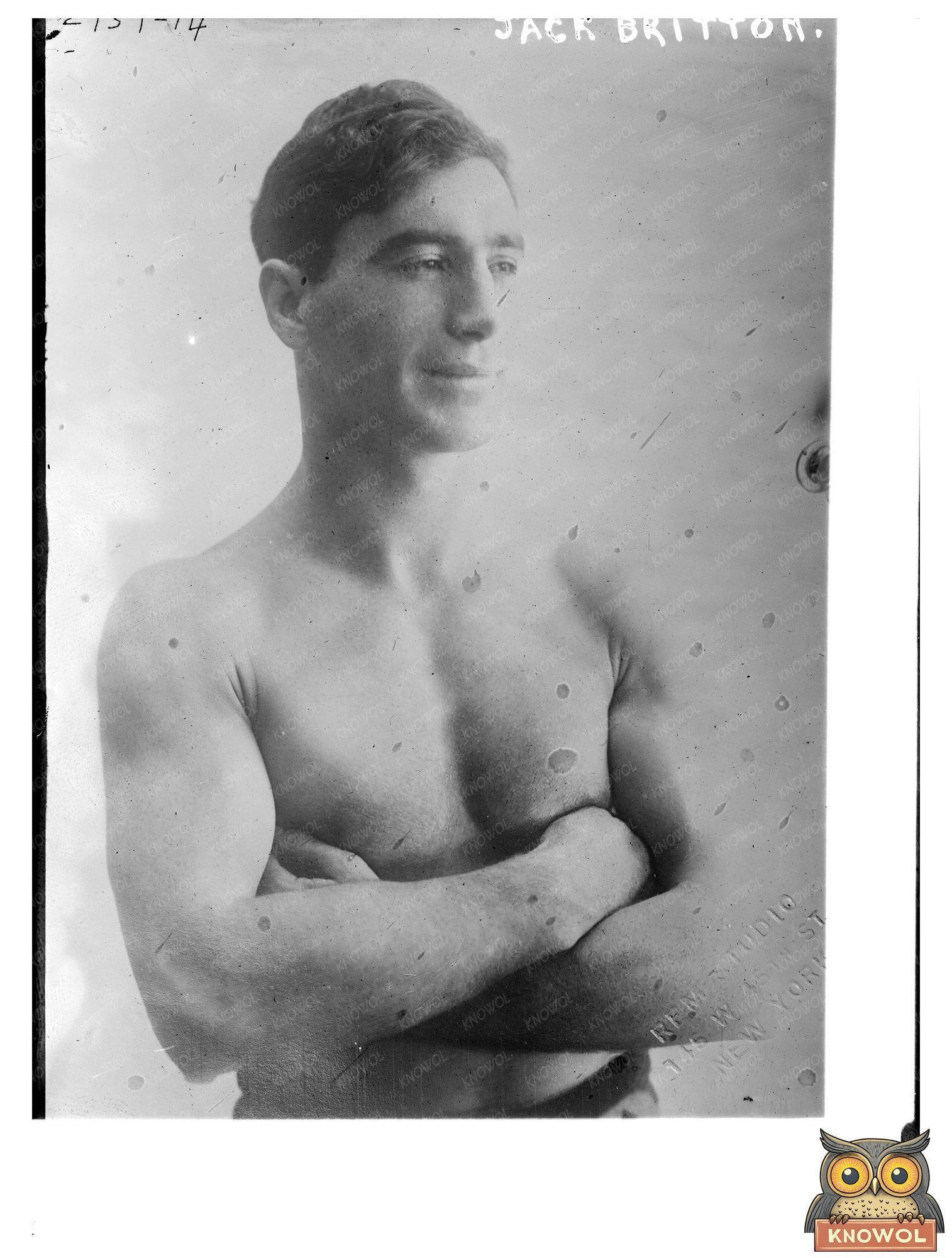 Early 20th Century Boxing Champion Portrait