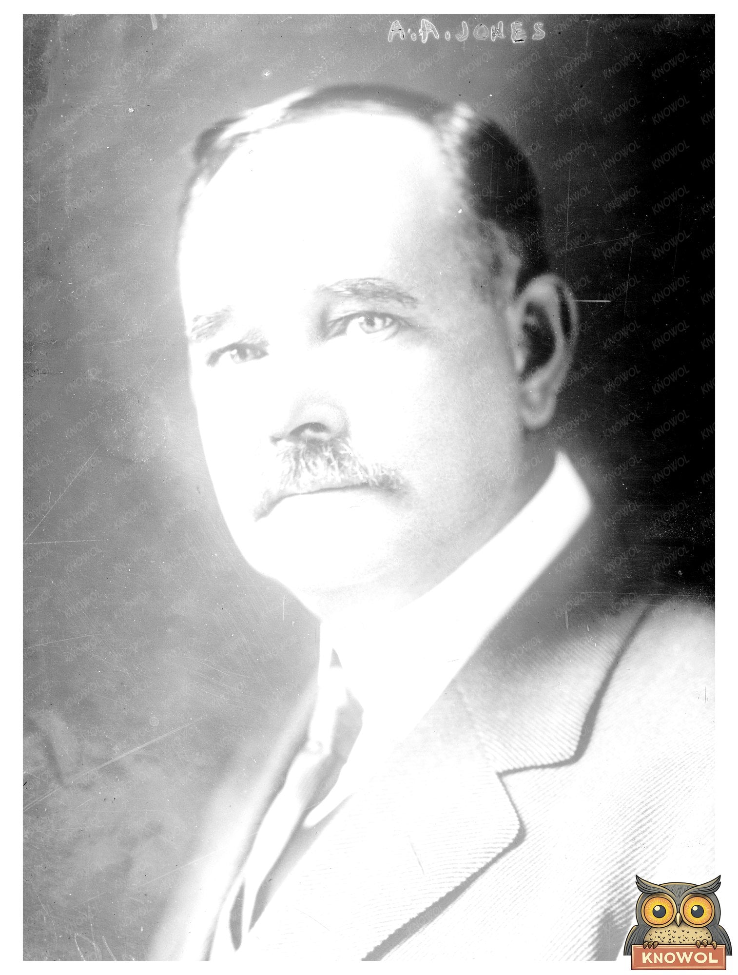 1913 Portrait of Notable Figure A.A. Jones