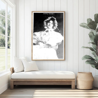Vintage Portrait of Yvette Guilbert, 1913 Bohemian Star