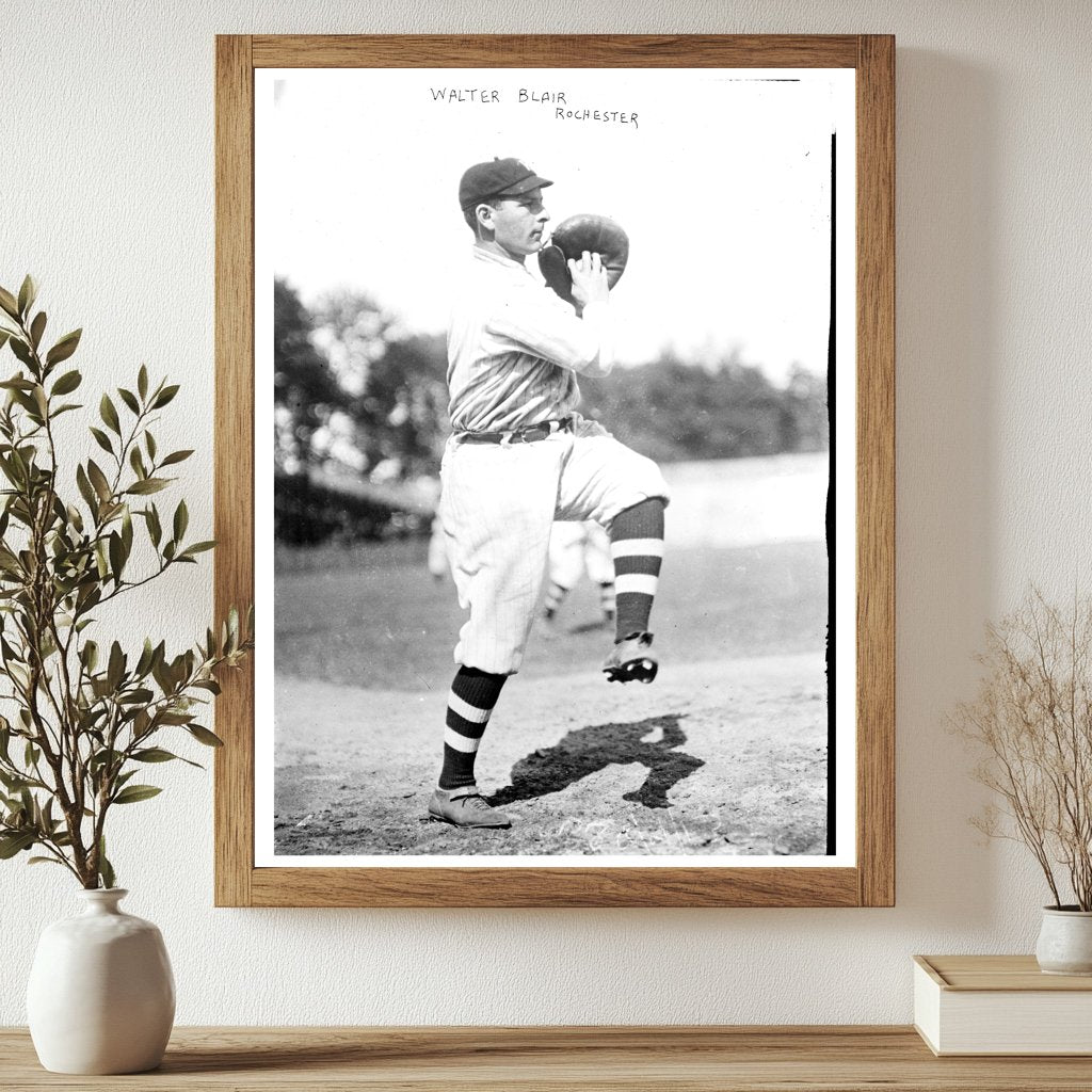 1912 Rochester Baseball Catcher in Action