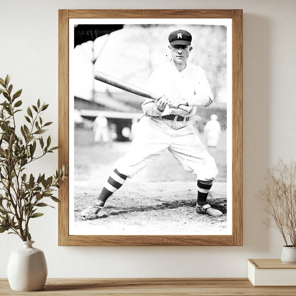 1912 Rochester Baseball Shortstop Action Shot