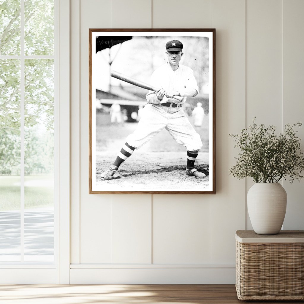 1912 Rochester Baseball Shortstop Action Shot