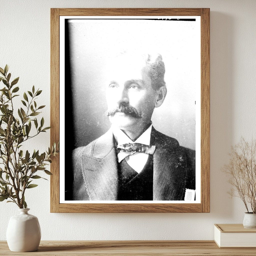 Vintage 1913 Portrait of Local Businessman C.D. Clark