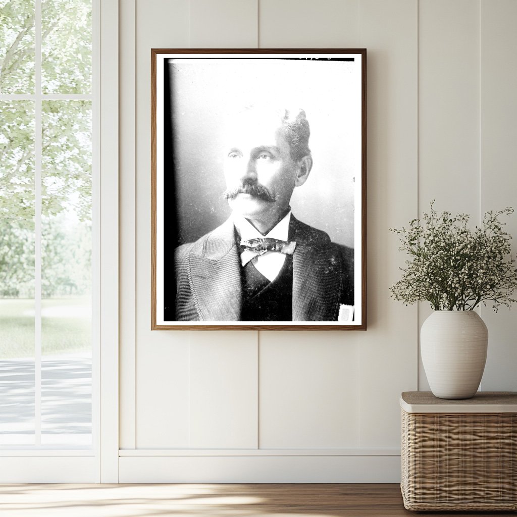 Vintage 1913 Portrait of Local Businessman C.D. Clark