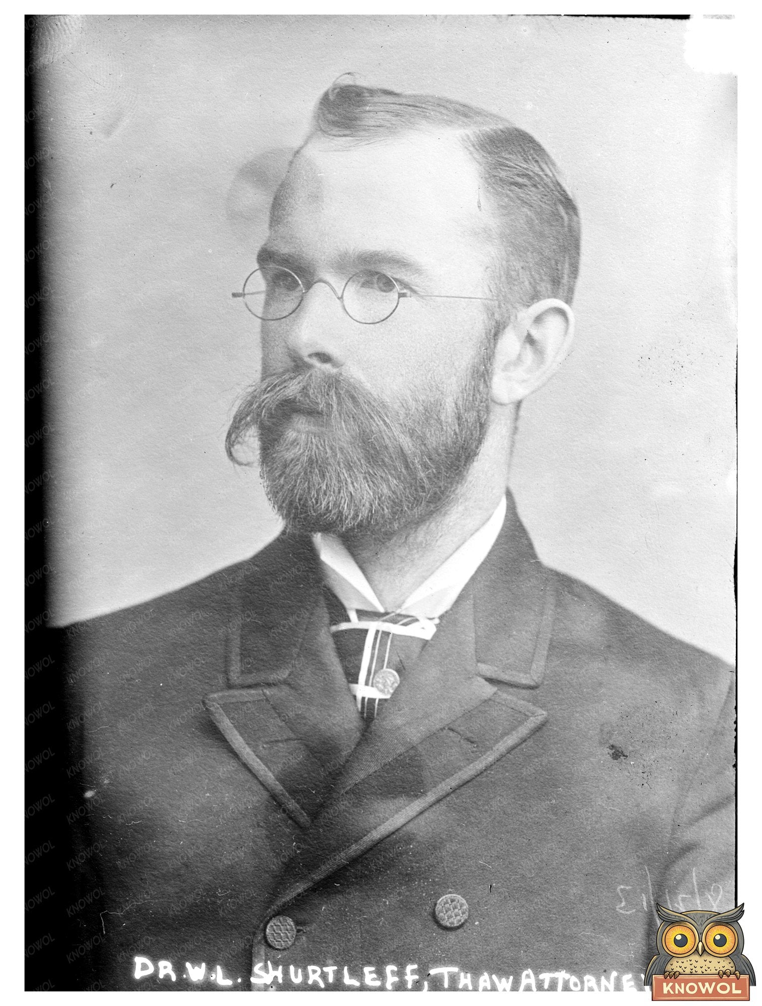 Historic 1913 Portrait of Attorney Dr. W.L. Shurtleff
