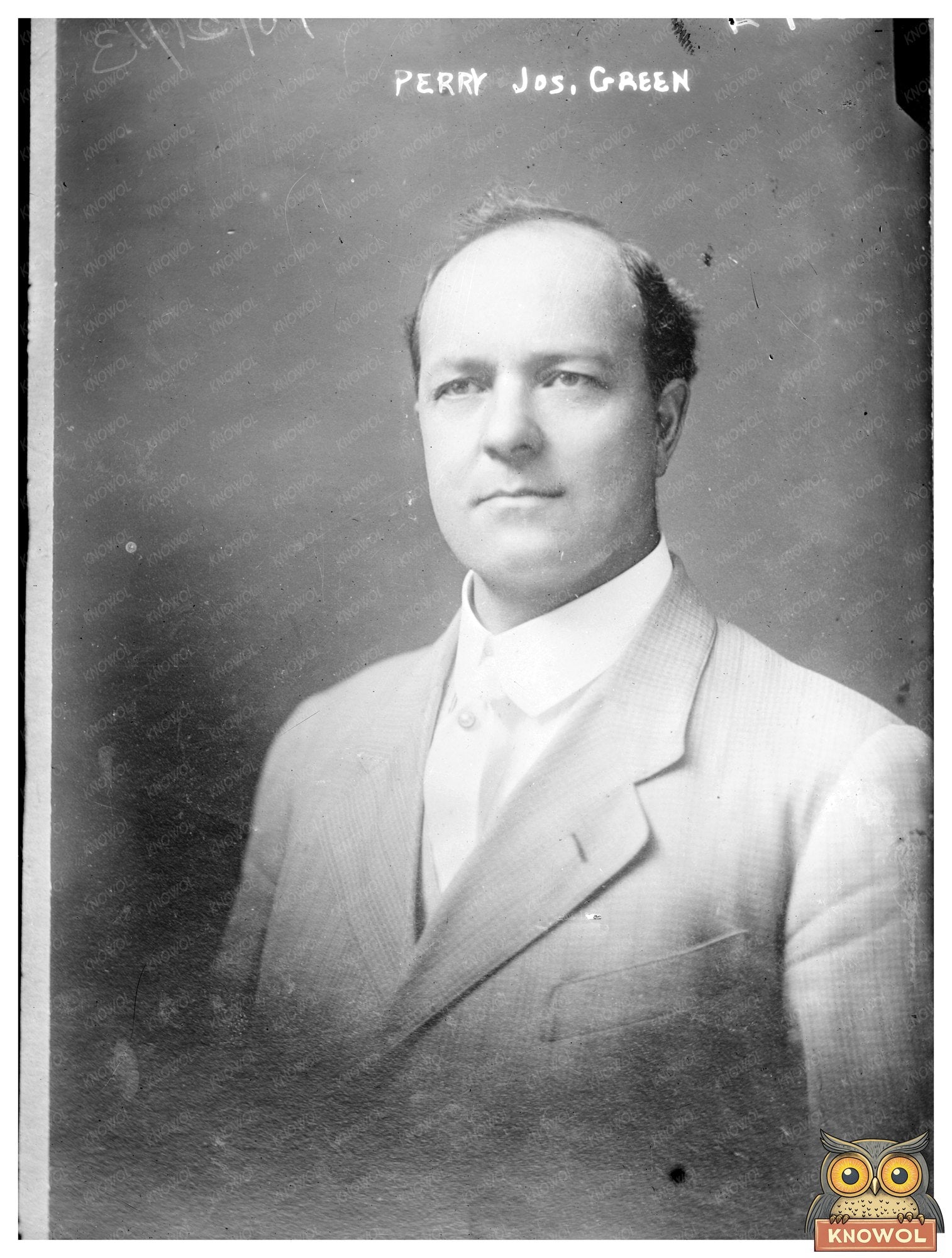 Historic Portrait of Perry Jos. Greene, 1913