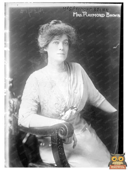 Elegant Portrait of Mrs. Raymond Brown, 1913