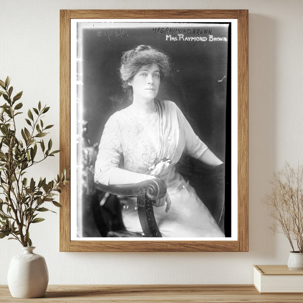 Elegant Portrait of Mrs. Raymond Brown, 1913