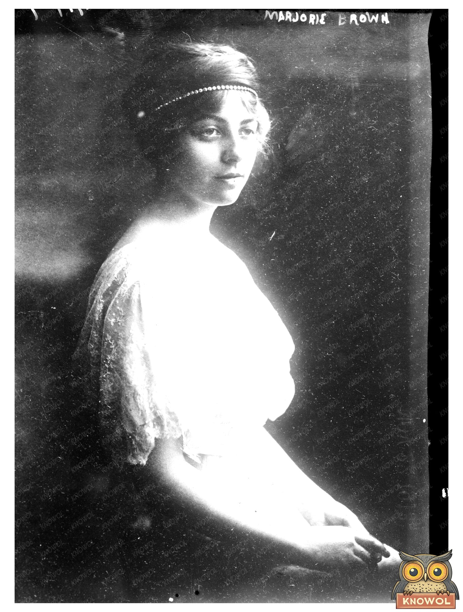Graceful Girlhood: Vintage Portrait of Marjorie Brown