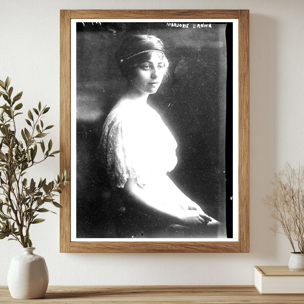 Graceful Girlhood: Vintage Portrait of Marjorie Brown