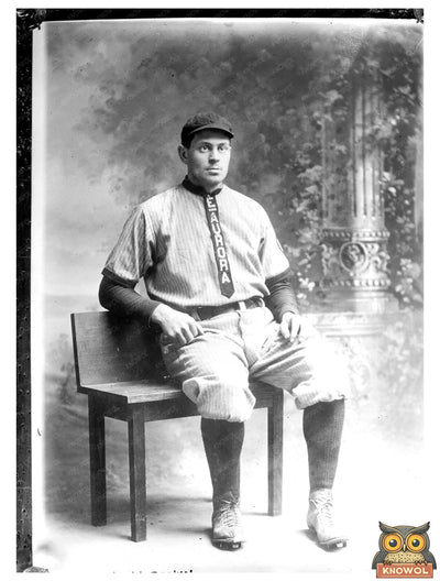 1913 East Aurora Baseball Pitcher in Action