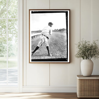 1917 Detroit AL Baseball Star Ben Dyer in Action