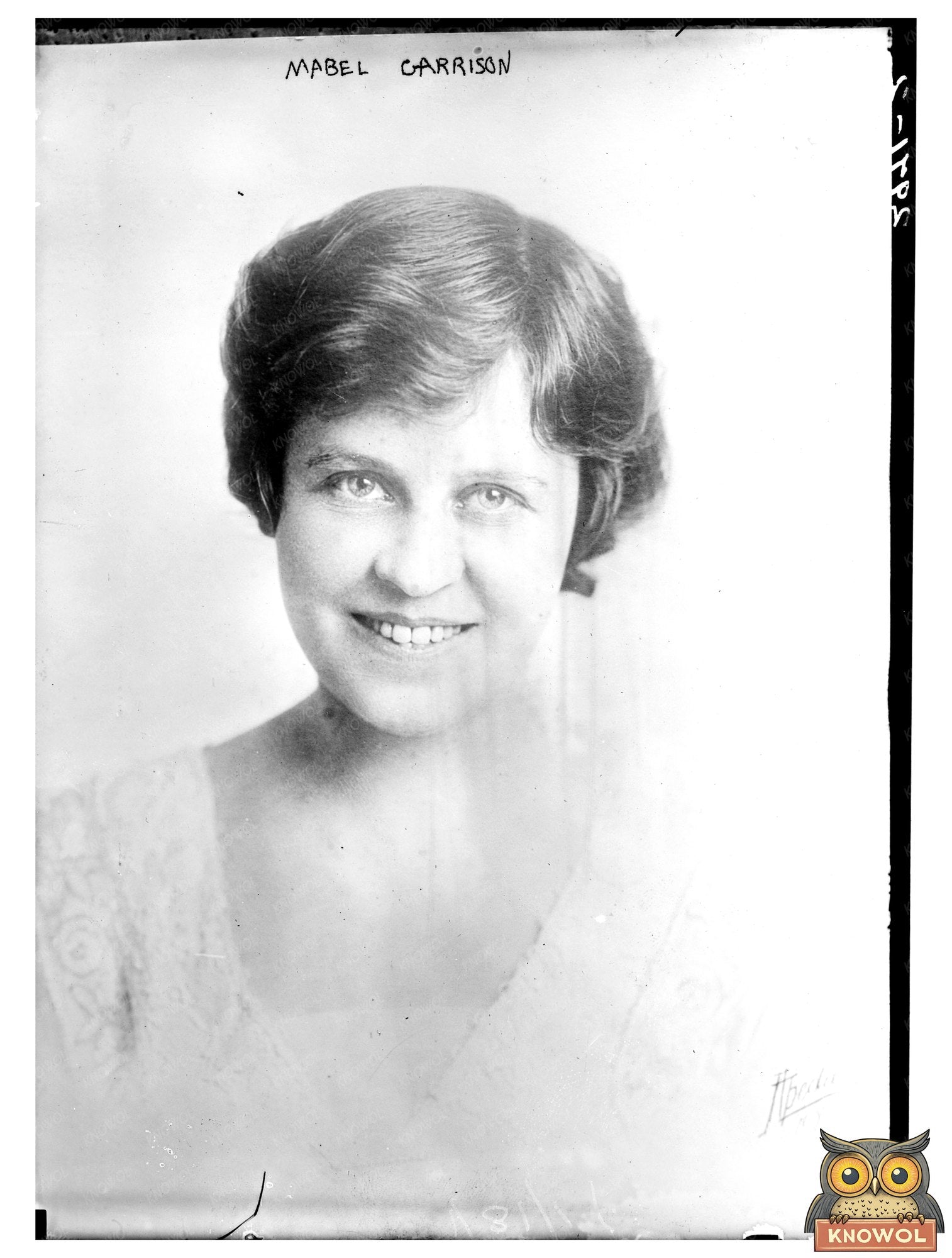 Soprano Star Mabel Garrison: Captivating Glass Negative