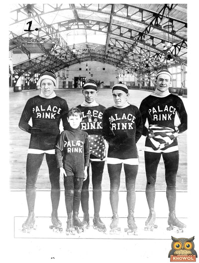 Vintage 1910s Detroit Palace Rink Hockey Team Photo