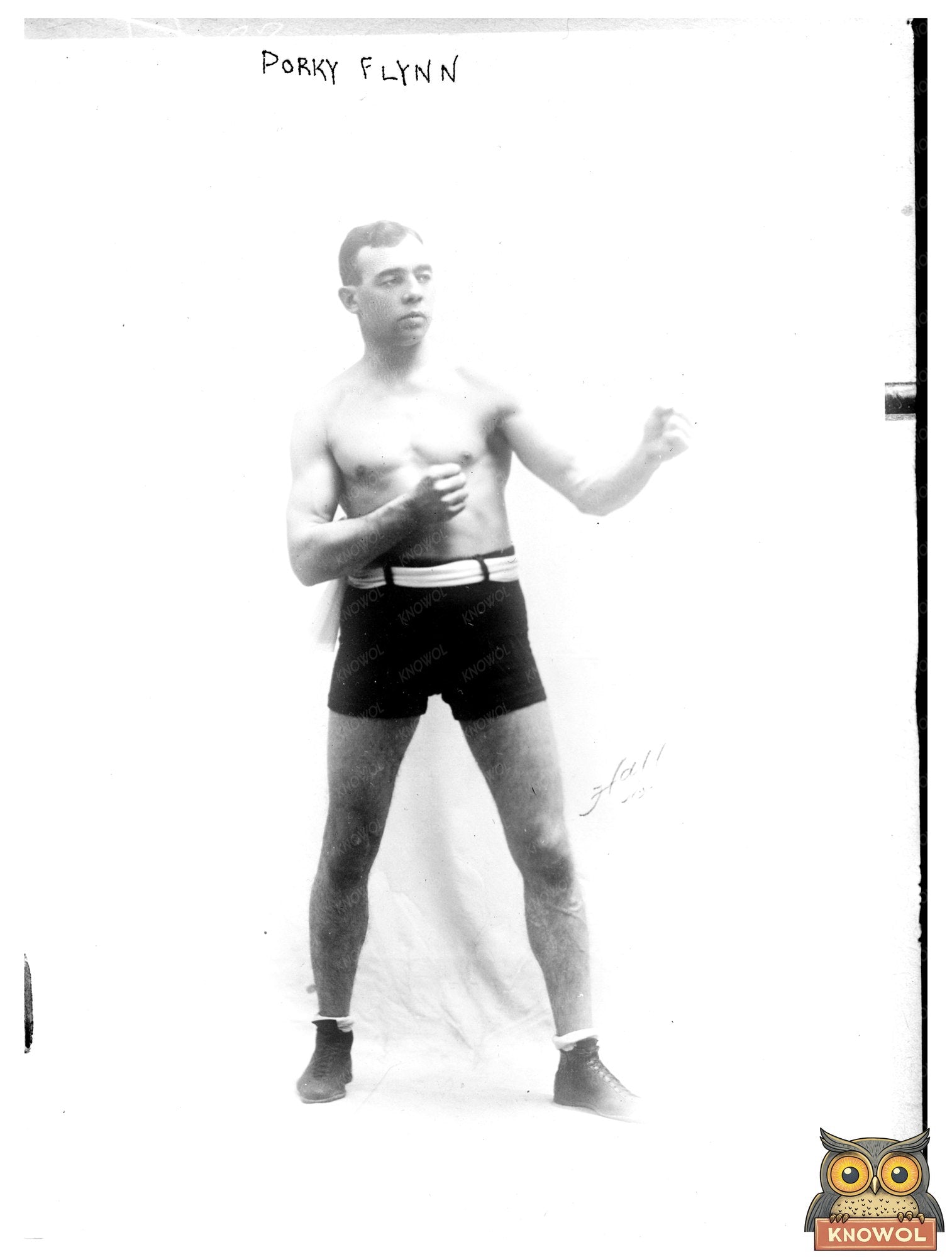 Vintage Portrait of a 1910s American Boxing Star