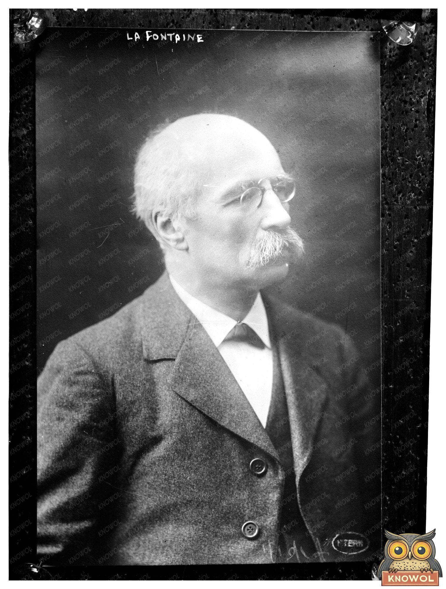 1914 La Fontaine: Early 20th Century Icon Portrait