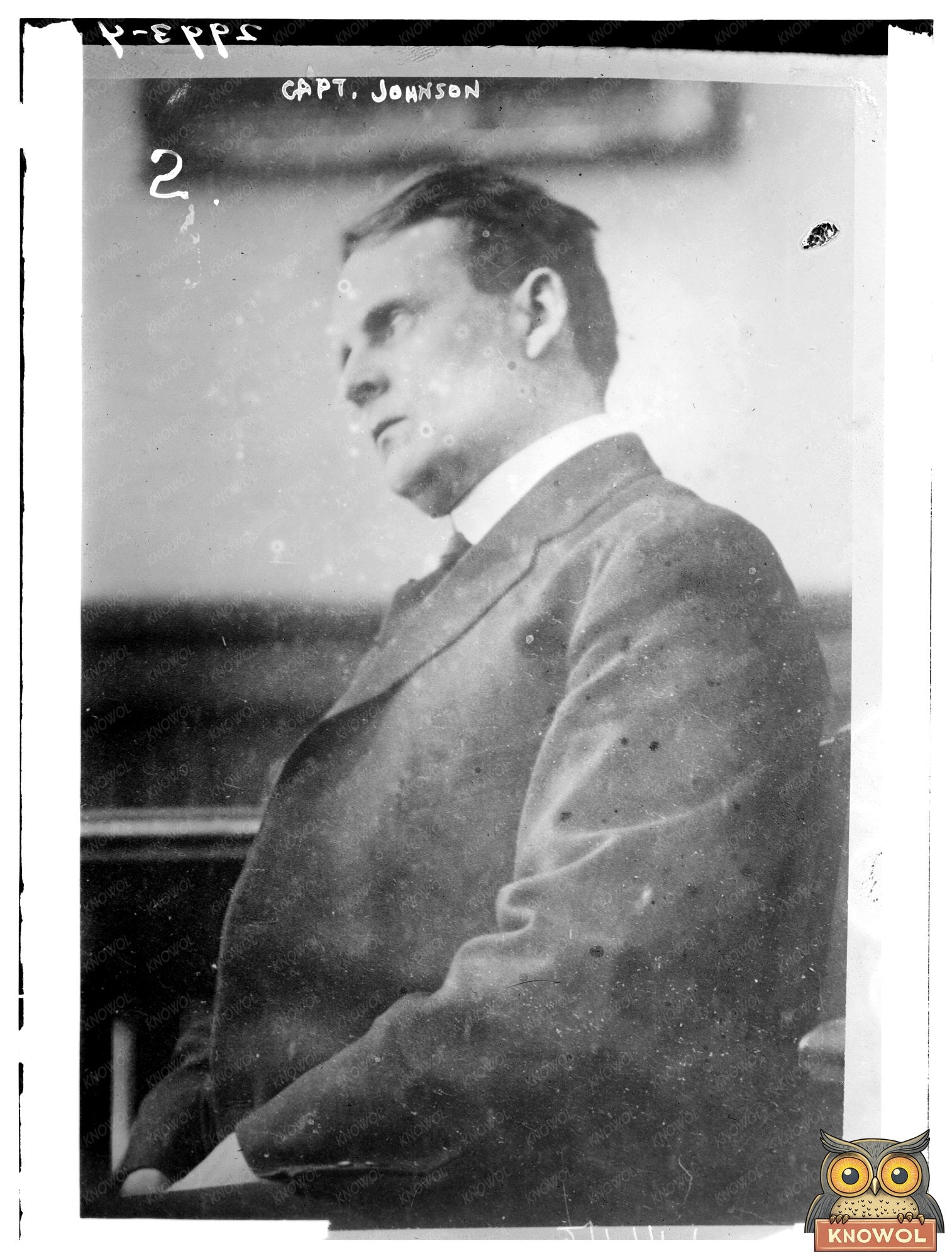 1914 Military Portrait of Captain Johnson in Uniform