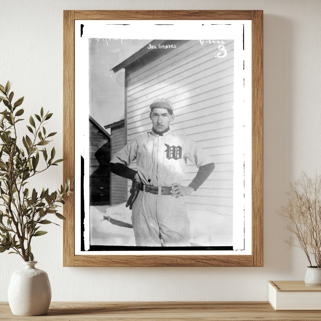 1913 Joe Graves: Chippewa Tribe Pitcher in Action