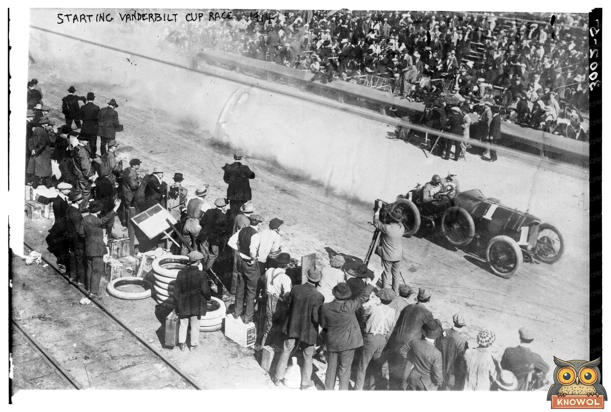 Thrilling Start of the 1914 Vanderbilt Cup Race