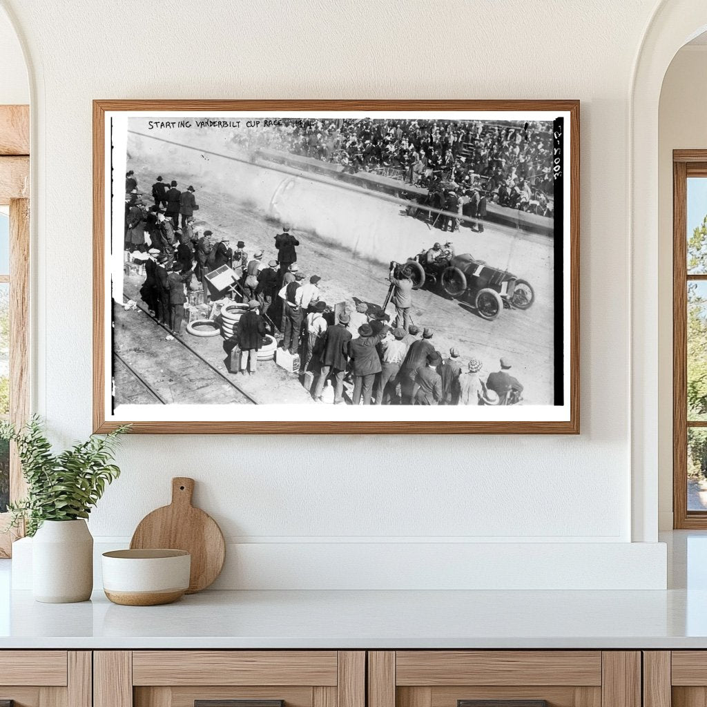 Thrilling Start of the 1914 Vanderbilt Cup Race