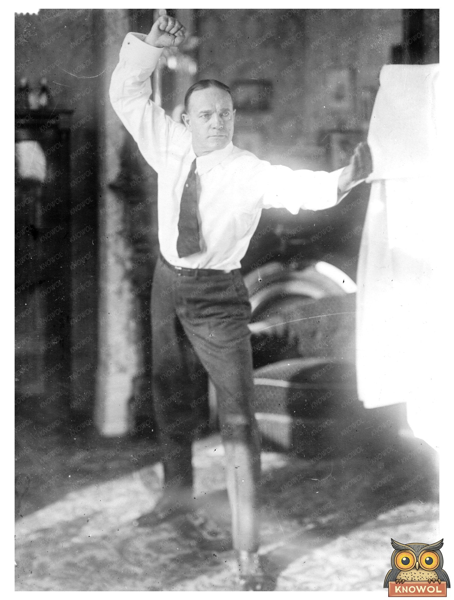 Fiery Evangelist Billy Sunday in 1917 Sermon Moment