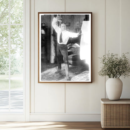 Fiery Evangelist Billy Sunday in 1917 Sermon Moment