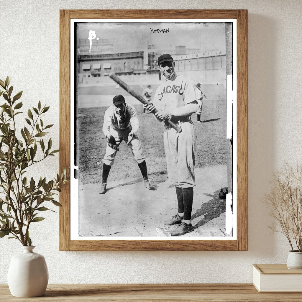 1907 Chicago Baseball: Hofman at Bat, Pfiester Catching