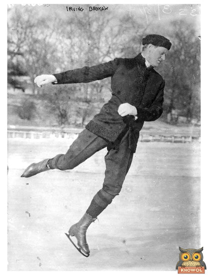 Graceful Ice Skating Performance, 1910s Era